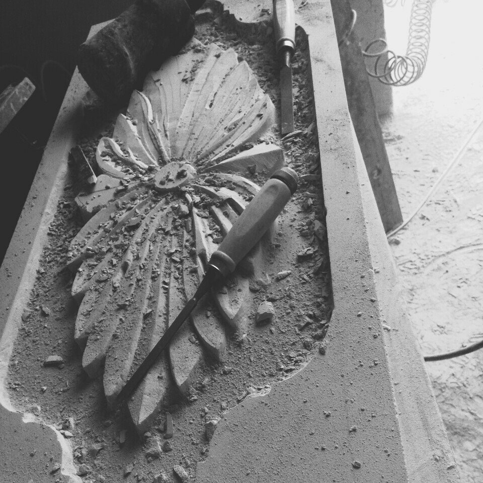 Decorazione in lavorazione